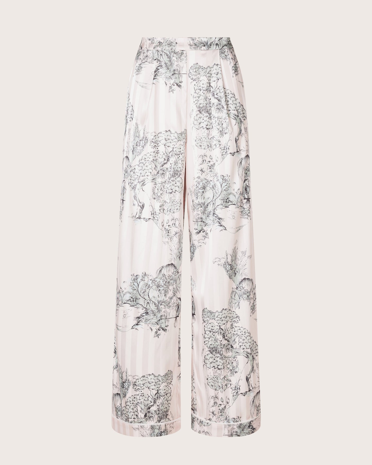 Jacquard Toile Tailored Satin Pant