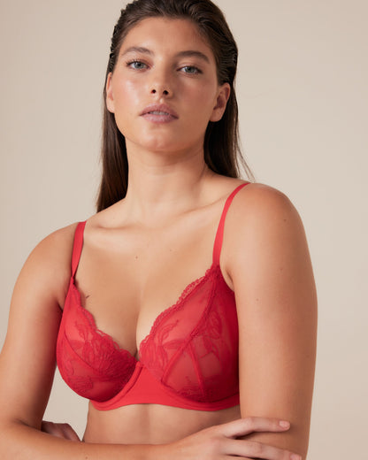 Invisibles Lace Full Cup Demi Unlined Bra