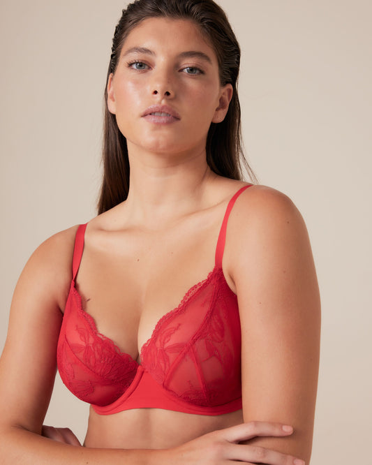 Invisibles Lace Full Cup Demi Unlined Bra