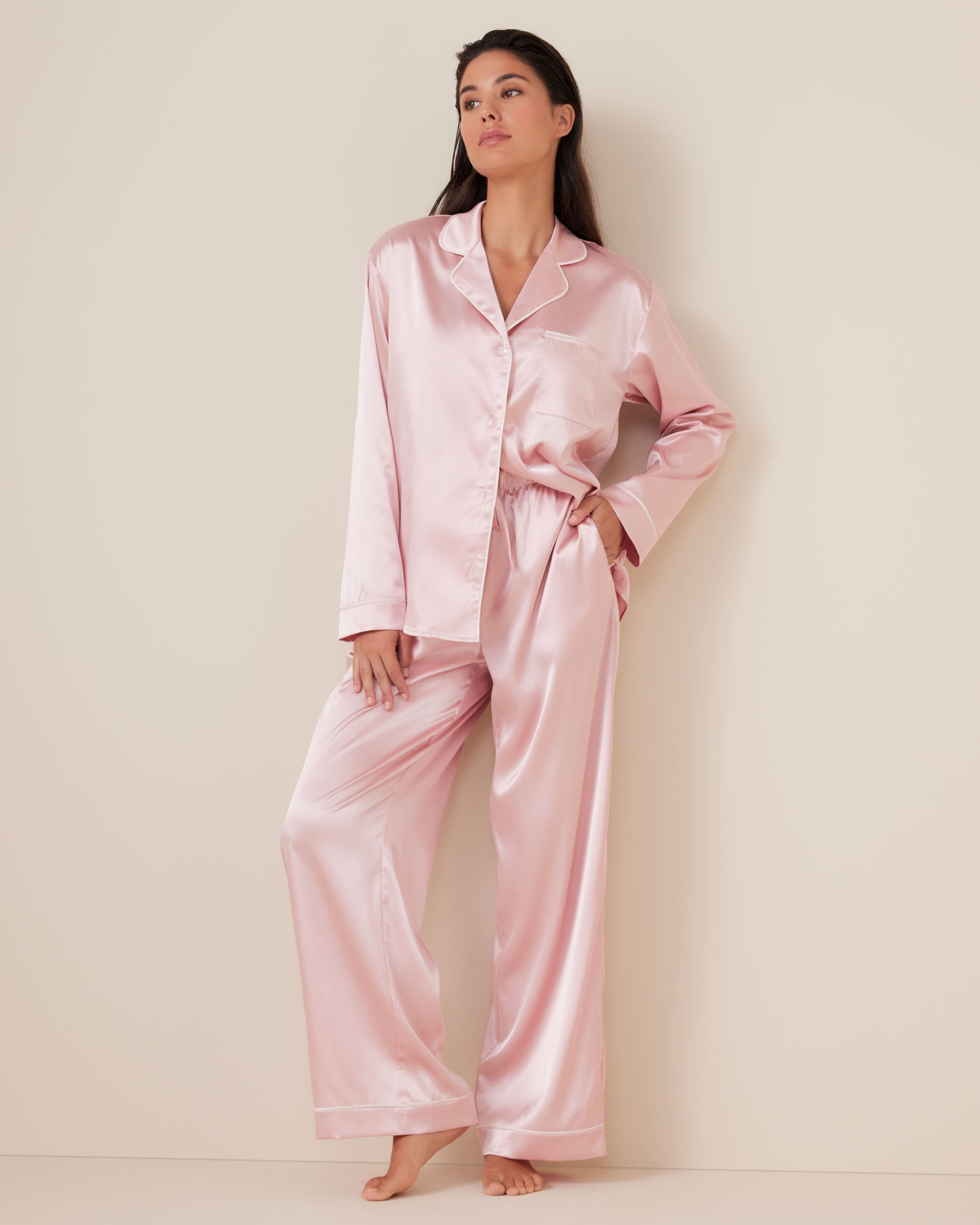 Classic Satin Long PJ Set