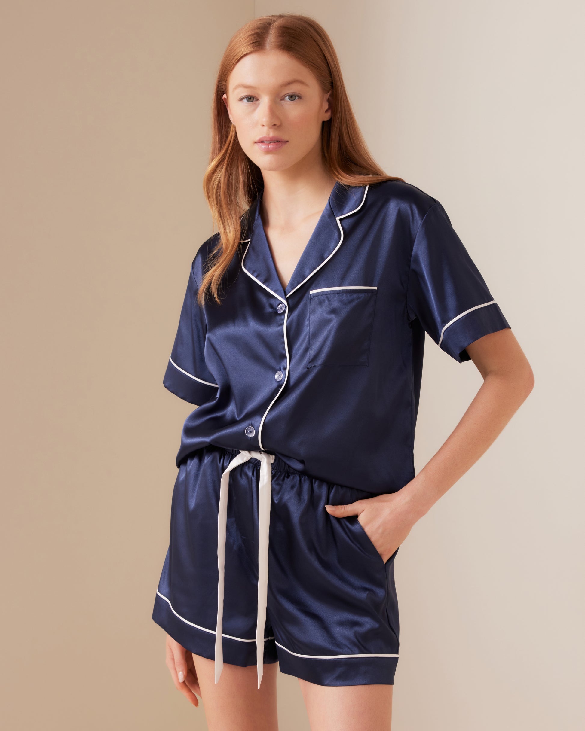 Classic Satin Shortie Set