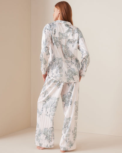 Jacquard Toile Satin PJ Shirt