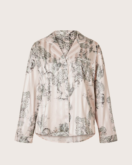 Jacquard Toile Satin PJ Shirt