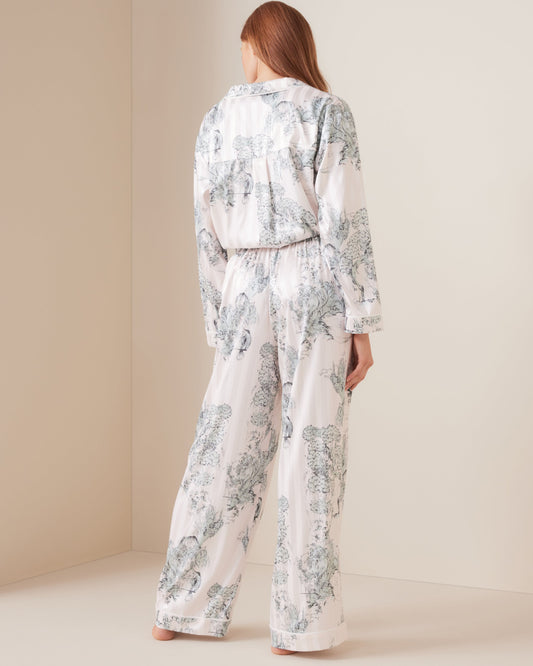 Jacquard Toile Tailored Satin Pant