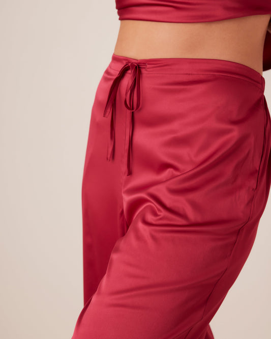 Ornate Lace Trim Cropped Pant