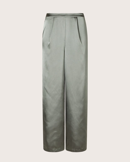 Sage Satin Tailored Piped PJ Pant