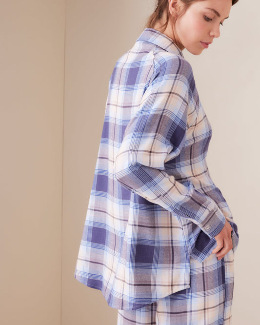 Dusted Plaid Raglan PJ Shirt