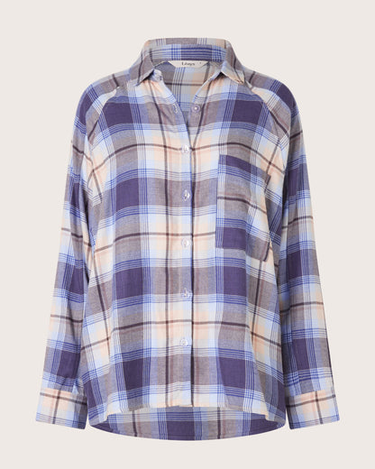 Dusted Plaid Raglan PJ Shirt