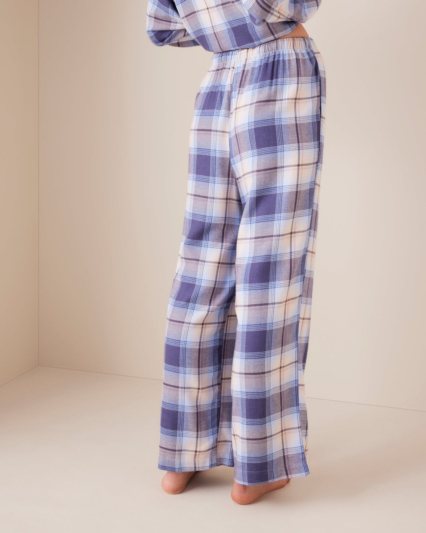 Dusted Plaid Wide PJ Pant