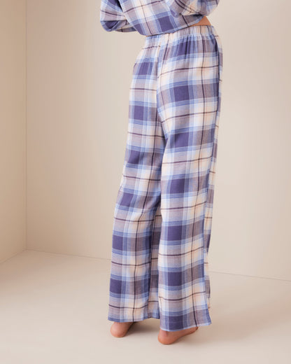 Dusted Plaid Wide PJ Pant