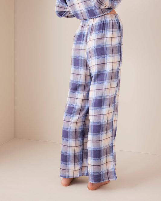 Dusted Plaid Wide PJ Pant