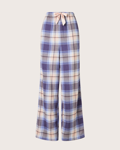 Dusted Plaid Wide PJ Pant