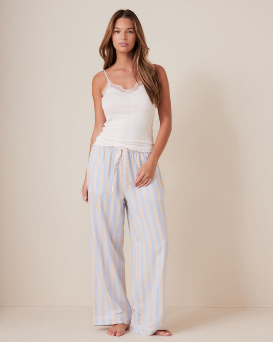 Lace Trim Ribbed Tank