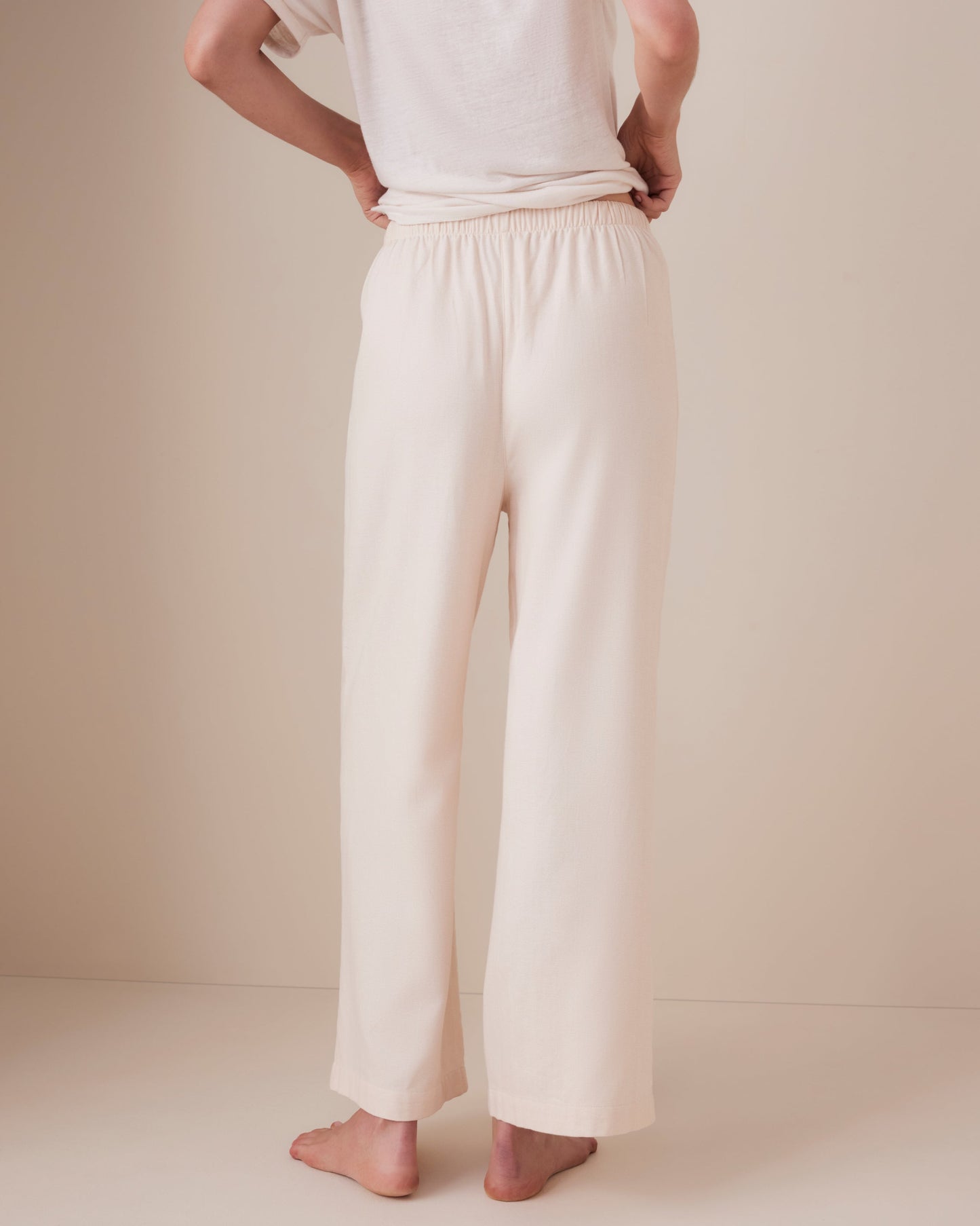 Pin Tuck Twill Wide Leg PJ Pant