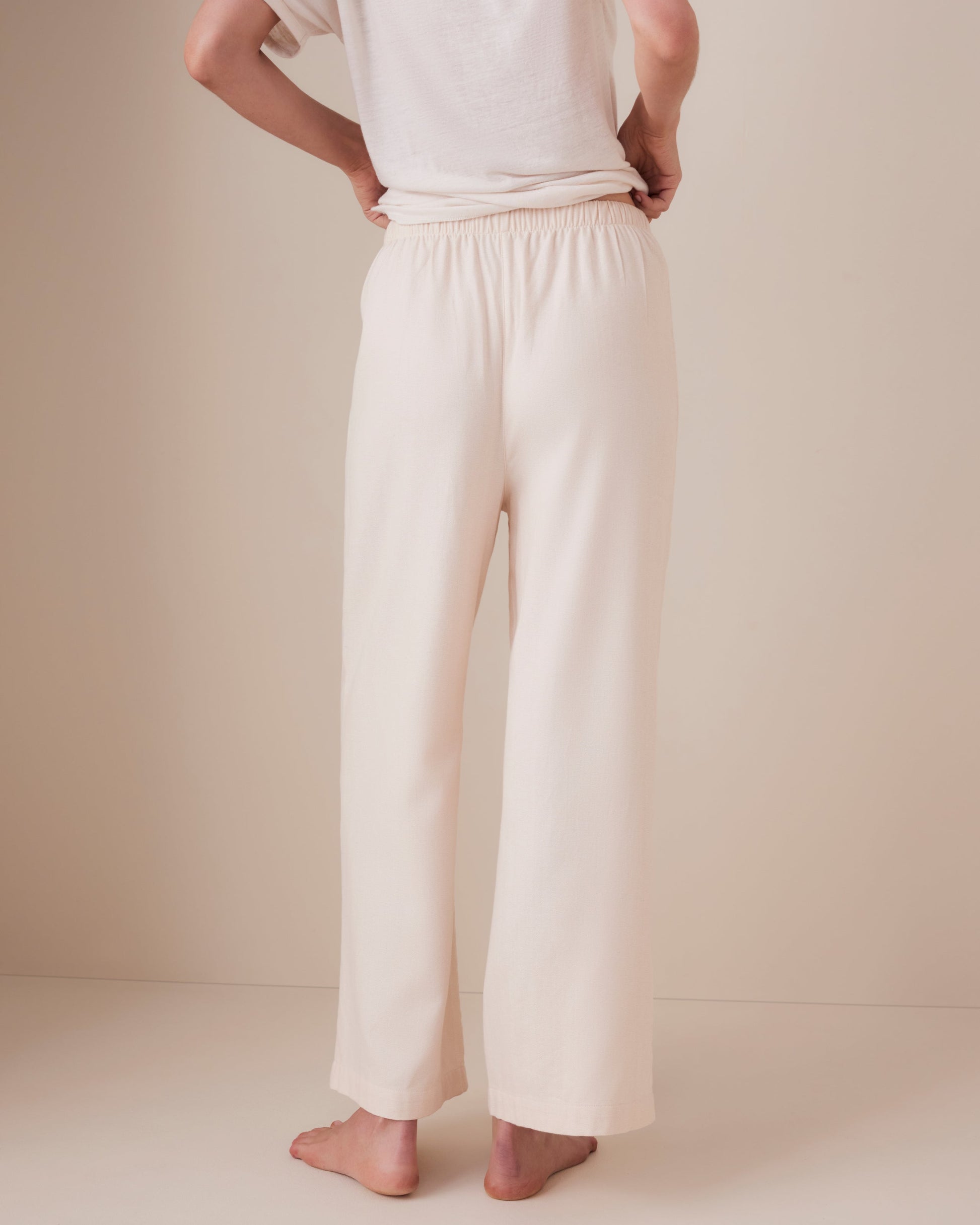 Pin Tuck Twill Wide Leg PJ Pant