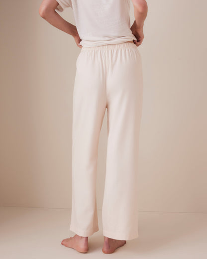 Pin Tuck Twill Wide Leg PJ Pant