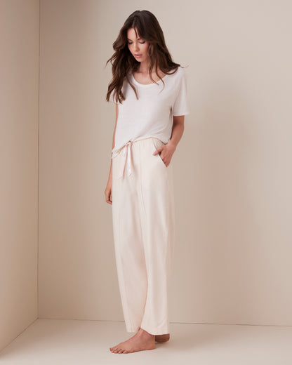 Pin Tuck Twill Wide Leg PJ Pant