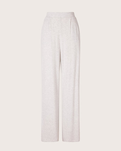 Pleated Fuzzy Wide Leg Pant