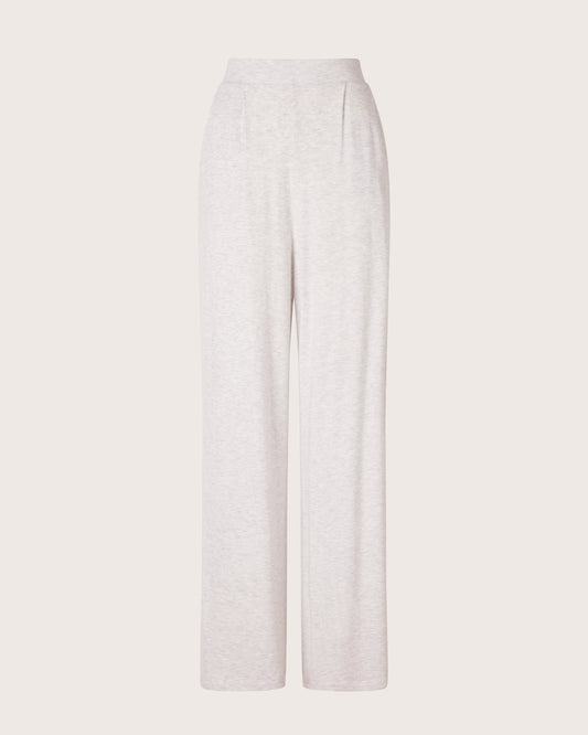 Pleated Fuzzy Wide Leg Pant