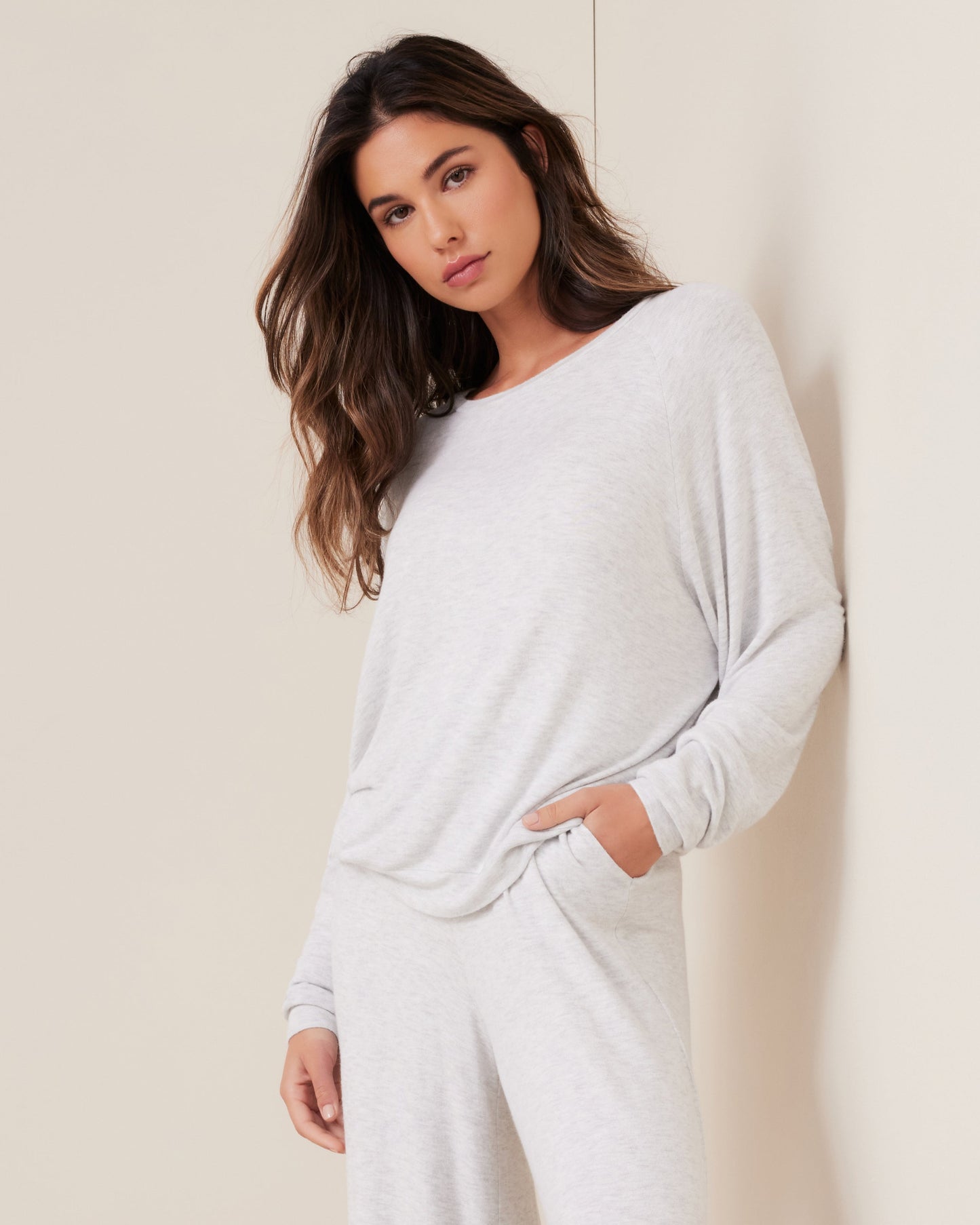 Pleated Fuzzy Wide Leg Pant