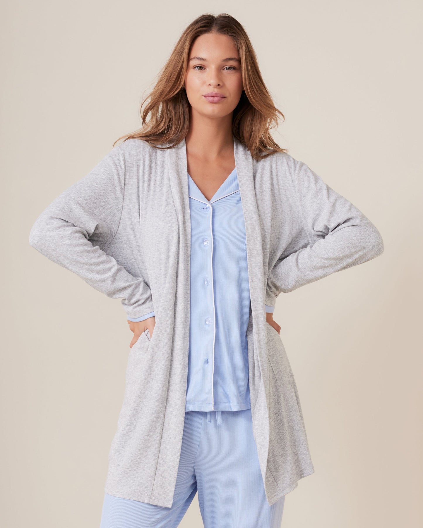 Pointelle Cardi Gown
