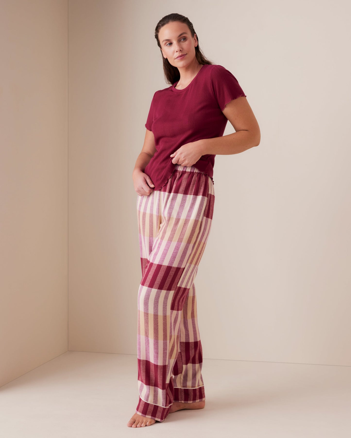 Pointelle Weekend Flutter Tee