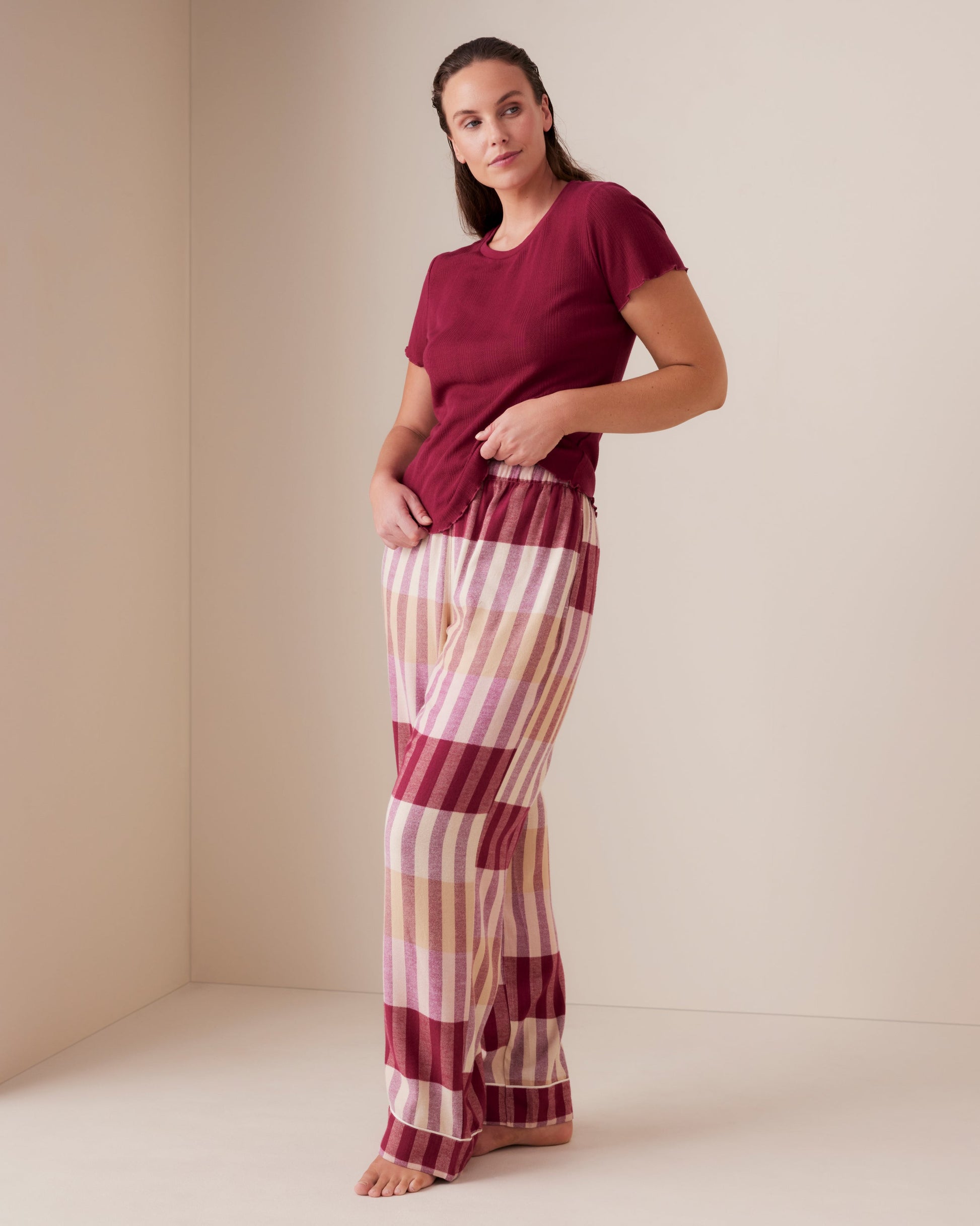 Pointelle Weekend Flutter Tee