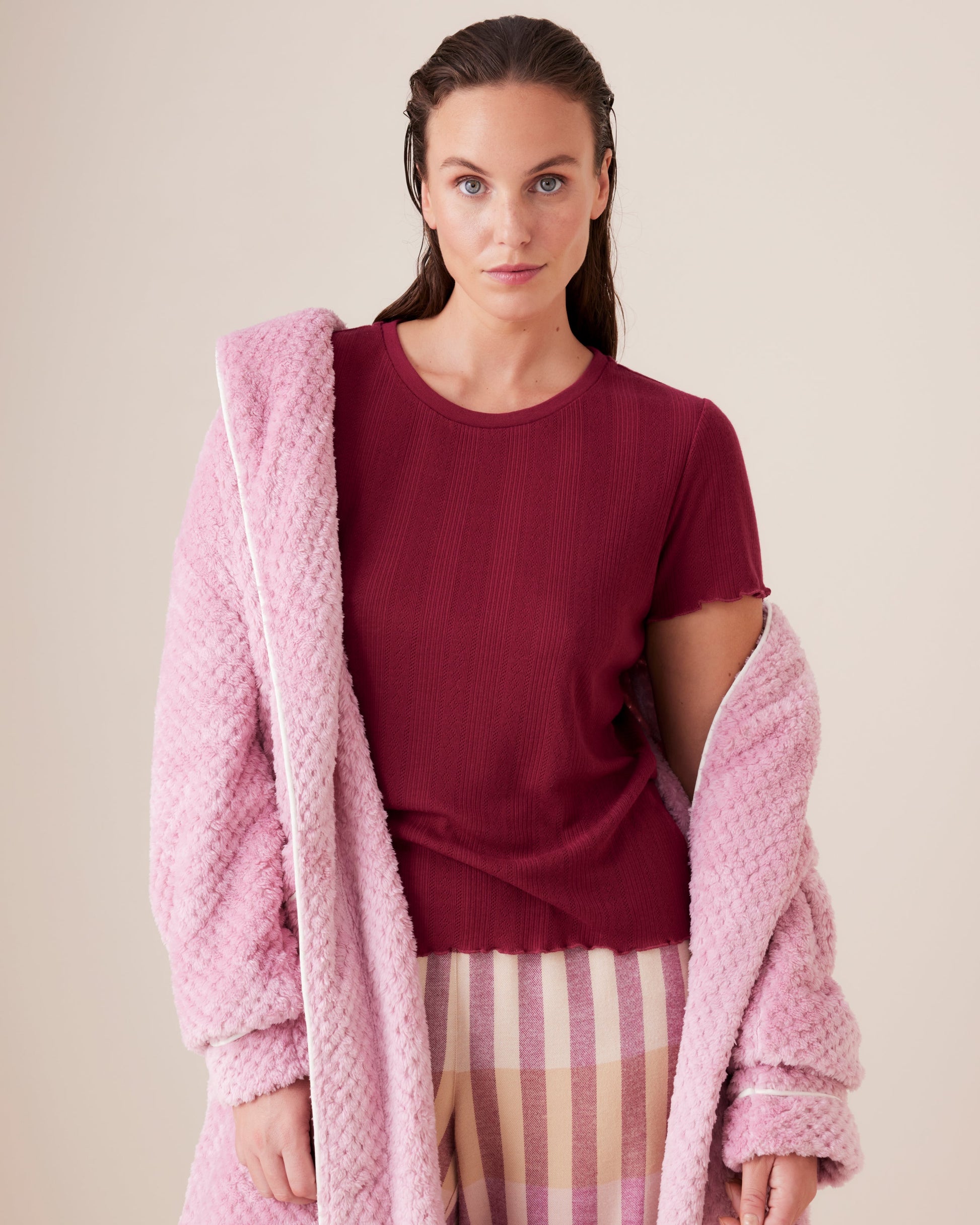 Pointelle Weekend Flutter Tee