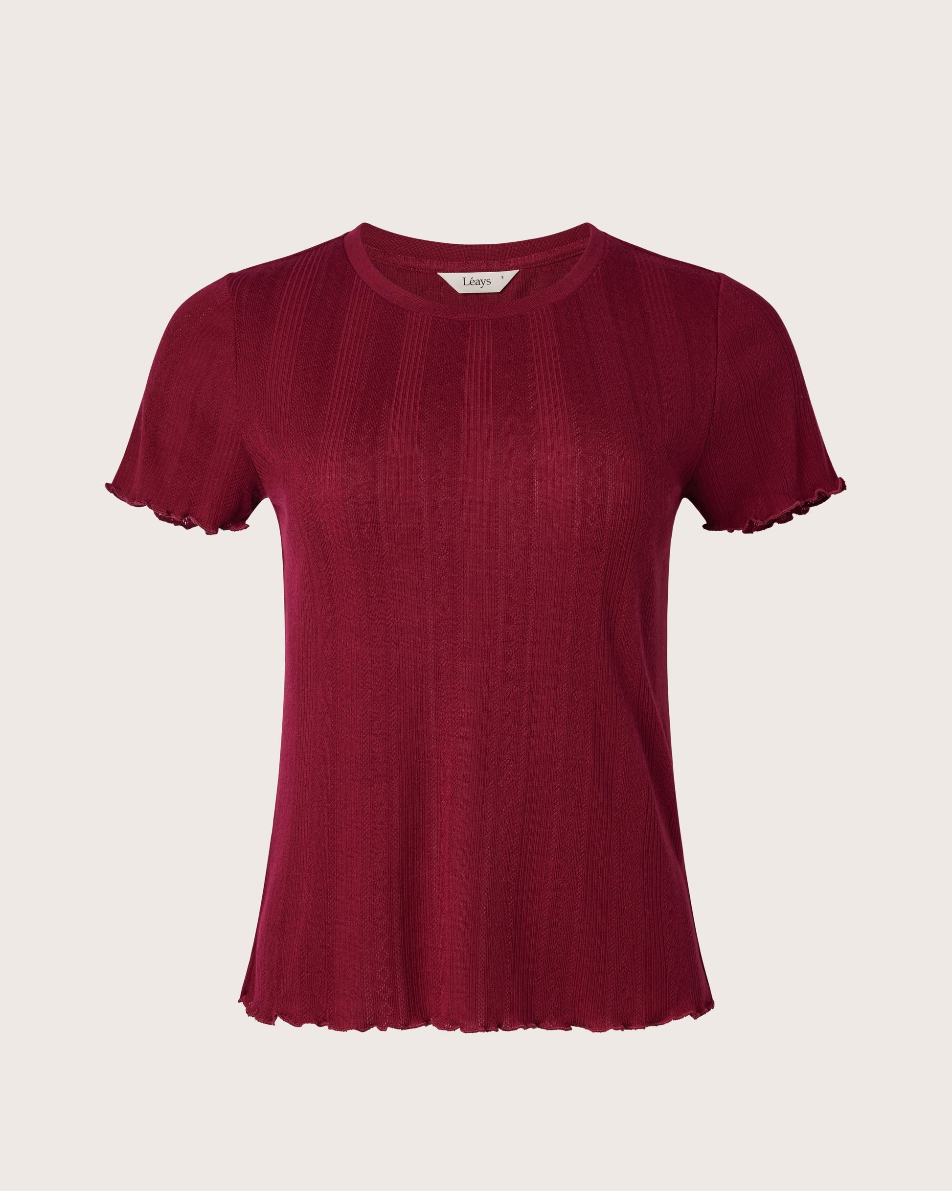 Pointelle Weekend Flutter Tee