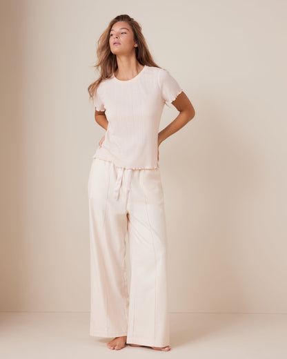 Pointelle Weekend Flutter Tee