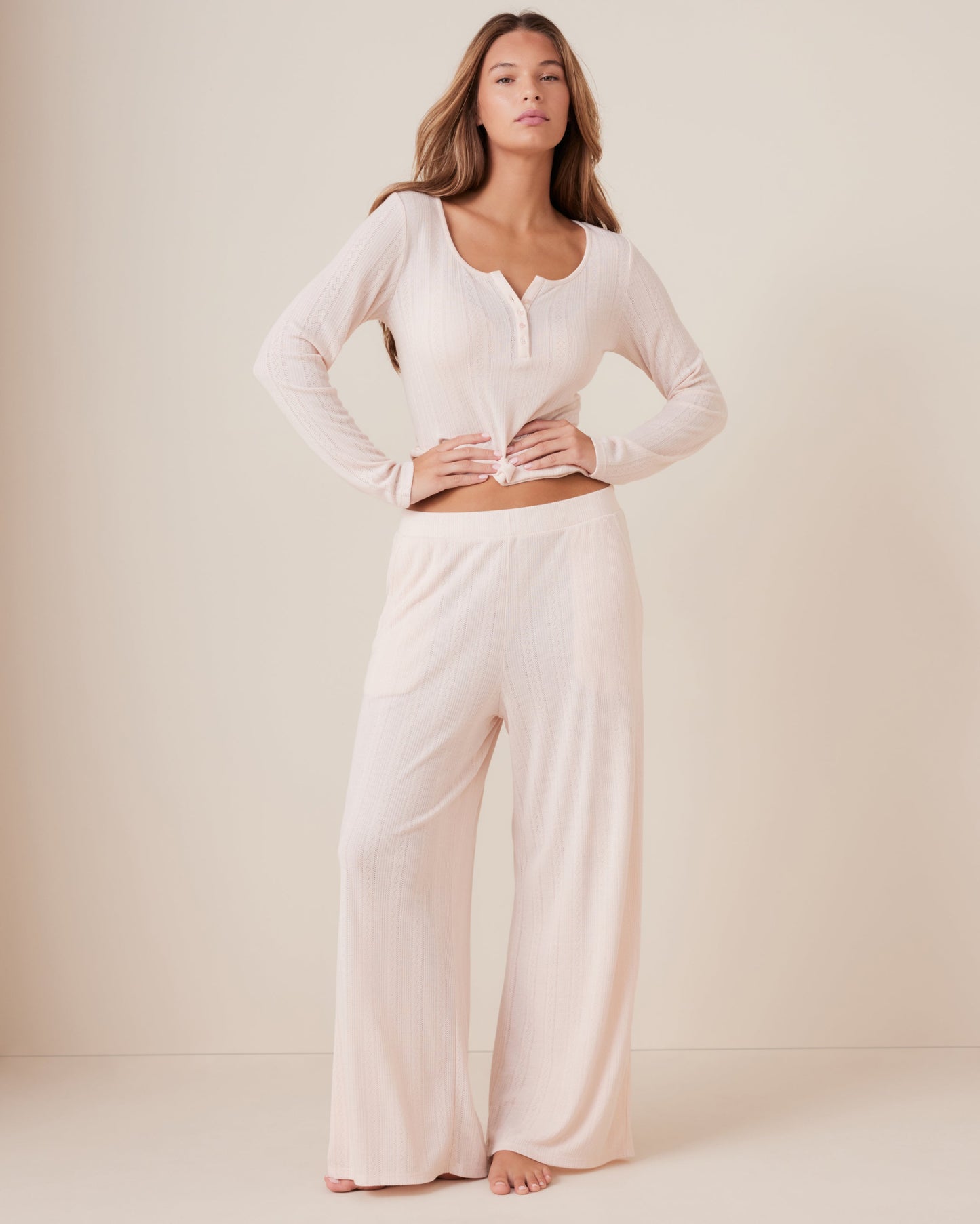 Pointelle Wide Leg PJ Pant