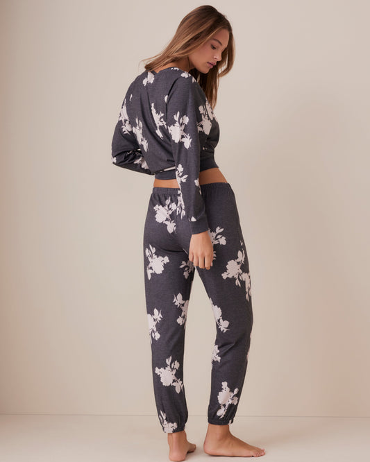 Statement Ditsy Fuzzy Jogger Pant