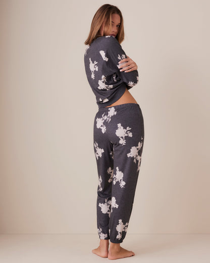 Statement Ditsy Fuzzy Jogger Pant