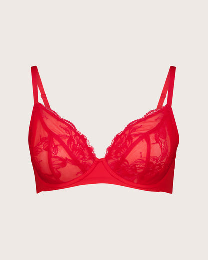 Invisibles Lace Full Cup Demi Unlined Bra