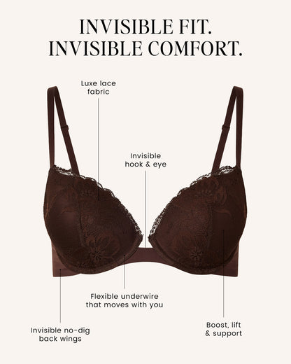 Invisibles Lace Demi Push Up Bra