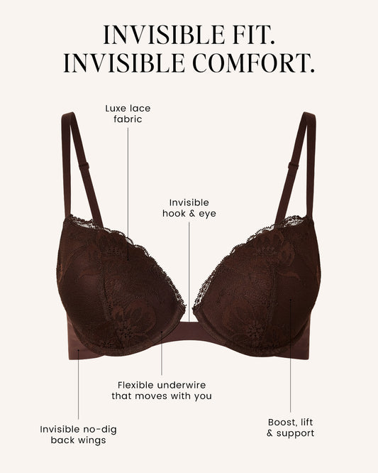 Invisibles Lace Demi Push Up Bra