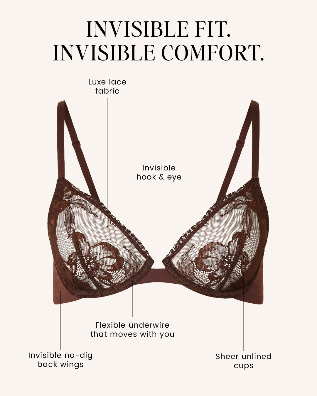 Invisibles Lace Demi Unlined Bra