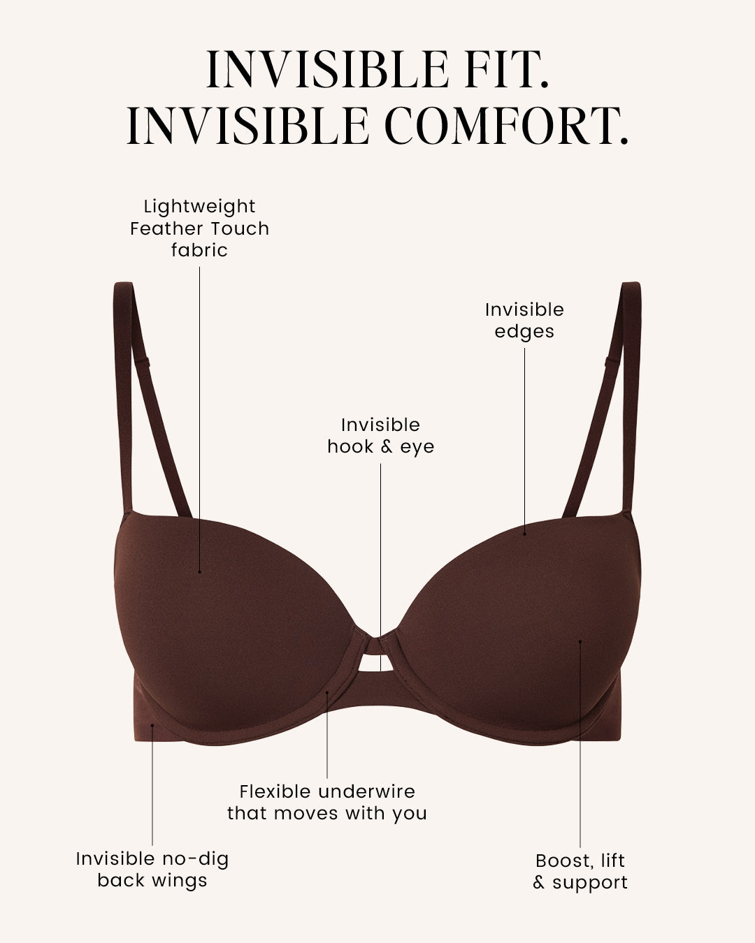 Invisibles Smooth Balconette Push Up Bra
