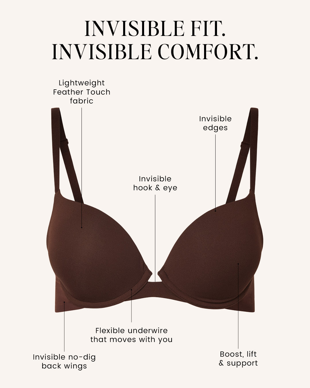 Invisibles Smooth Demi Push Up Bra