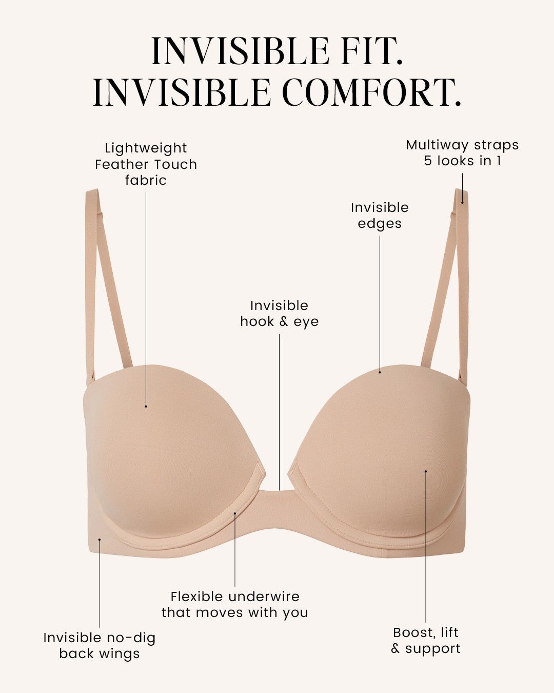 Invisibles Smooth Strapless Push Up Bra